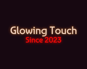 Glowing Retro Sign logo design