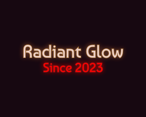Glowing Retro Sign logo design