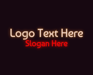 Glowing Retro Sign Logo