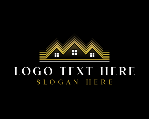 Residence - Luxury Roofing House logo design