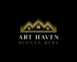 Luxury Roofing House logo design