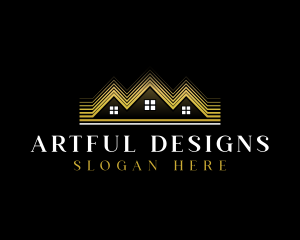 Luxury Roofing House logo design