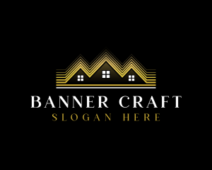 Luxury Roofing House logo design