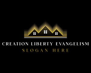 Luxury Roofing House logo design