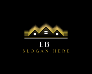 Apartment - Luxury Roofing House logo design