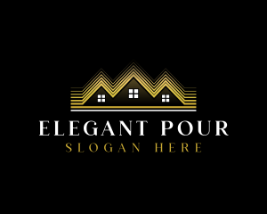 Luxury Roofing House logo design