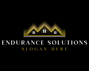 Luxury Roofing House logo design