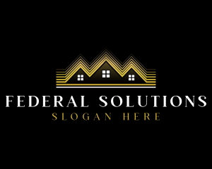 Luxury Roofing House logo design