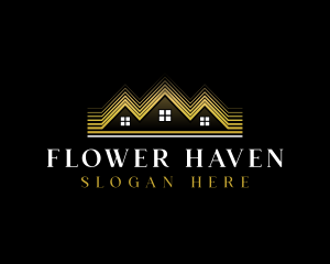 Luxury Roofing House logo design