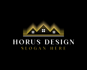 Luxury Roofing House logo design