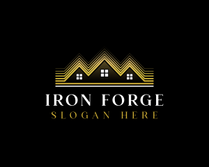 Luxury Roofing House logo design