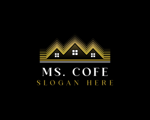 Luxury Roofing House logo design