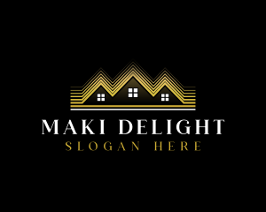 Luxury Roofing House logo design