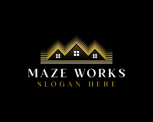 Luxury Roofing House logo design