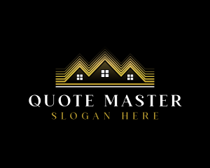 Luxury Roofing House logo design