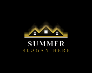 Luxury Roofing House logo design