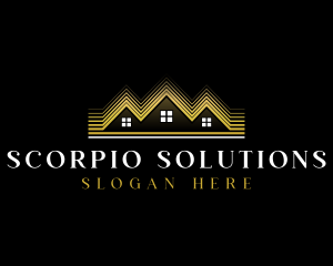 Luxury Roofing House logo design