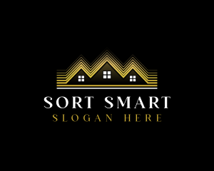 Luxury Roofing House logo design