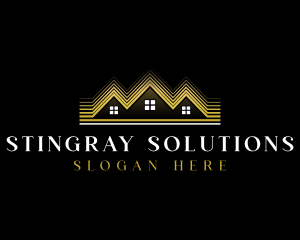 Luxury Roofing House logo design