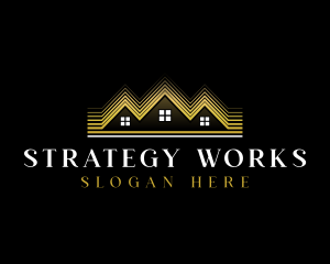 Luxury Roofing House logo design