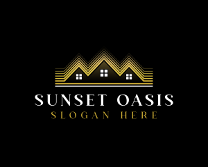 Luxury Roofing House logo design