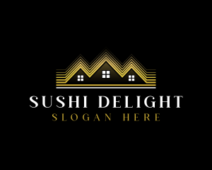 Luxury Roofing House logo design