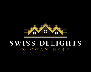 Luxury Roofing House logo design