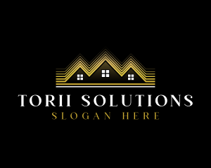 Luxury Roofing House logo design