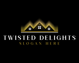 Luxury Roofing House logo design