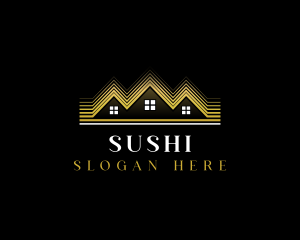 Luxury Roofing House logo design