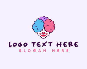 Clown - Sweet Cotton Candy Clown logo design