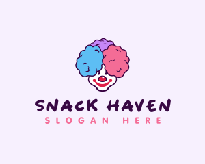 Sweet Cotton Candy Clown logo design