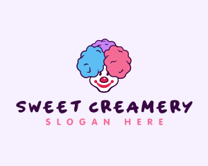 Sweet Cotton Candy Clown logo design