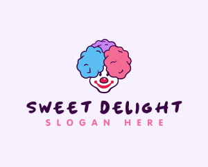 Sweet Cotton Candy Clown logo design