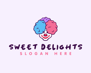 Sweet Cotton Candy Clown logo design