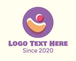 Twitter - Round Purple Human Welfare logo design