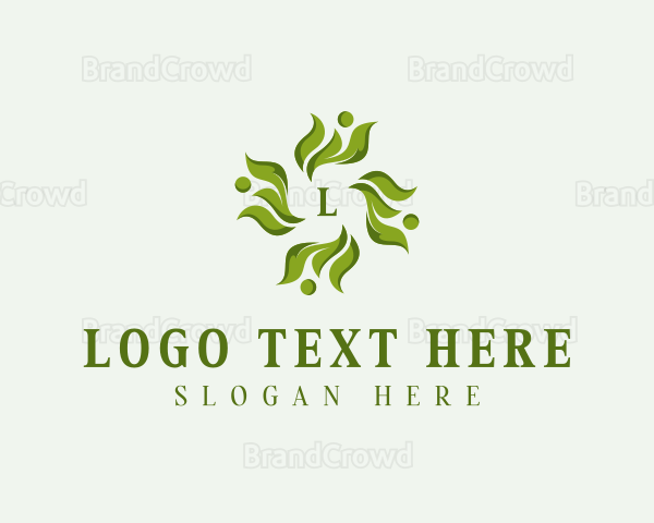 Eco Gardening Leaves Logo