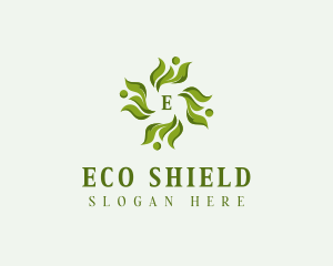 Eco Gardening Leaves logo design