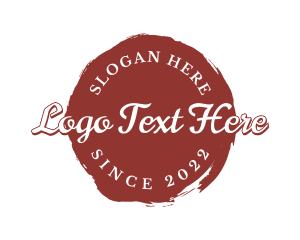 Stamp - Red Paint Brand logo design