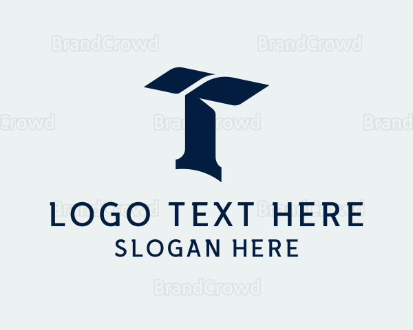 Generic Slant Studio Letter T Logo