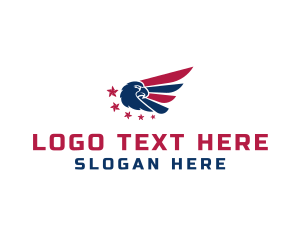Freedom - Veteran Eagle Wings logo design