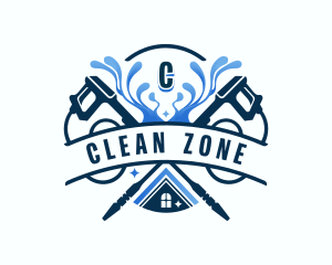 Pressure Washer Clean logo design