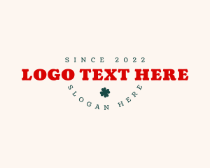 Stylish - Fun Clover Wordmark logo design