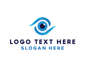 Surveillance - Eye Swoosh Lens logo design