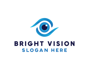 Pupil - Eye Swoosh Lens logo design