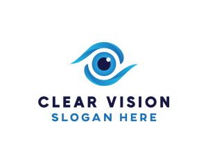 Ophthalmologist - Eye Swoosh Lens logo design