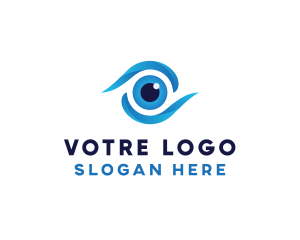 Care - Eye Swoosh Lens logo design