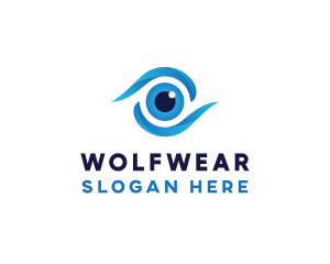 Eye Swoosh Lens logo design