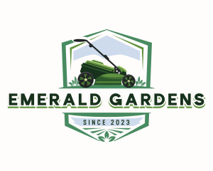 Lawn Mower Gardener logo design