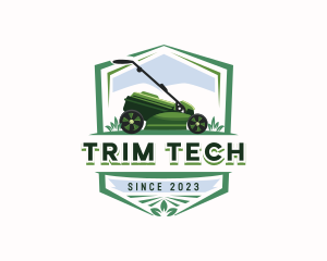 Trimmer - Lawn Mower Gardener logo design